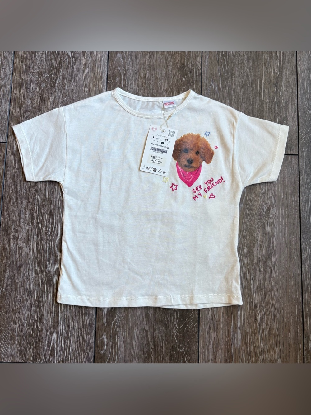 Zara NWT Golden Doodle Tee